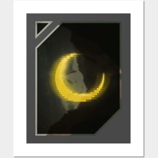 Gold neon - electro moon Posters and Art